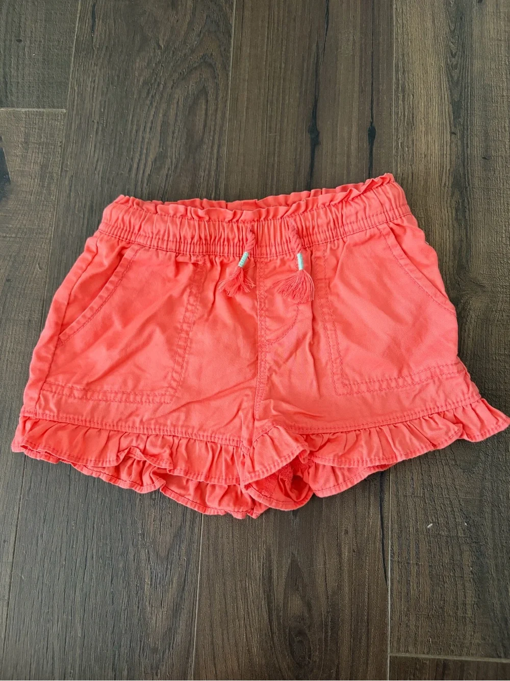 GAP Coral Ruffle Waist Shorts